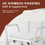Almohada antiderrap para asiento de bañera con malla 3D