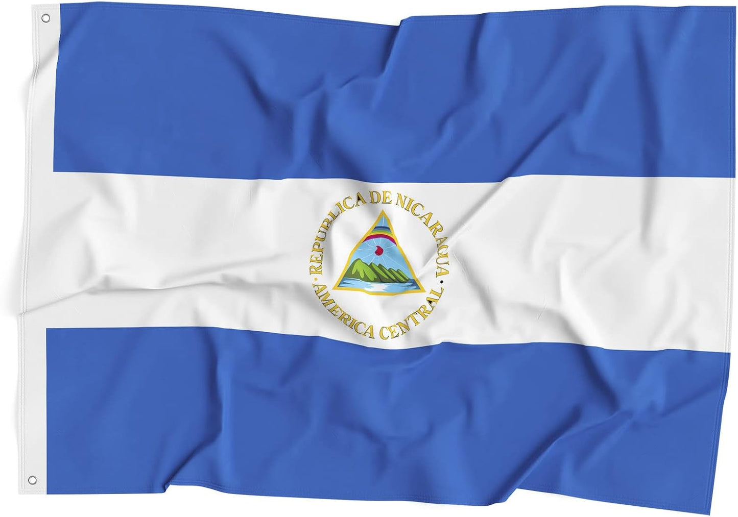 Bandera Nicaragua 3x5ft poliéster anti-UV interiores exteriores
