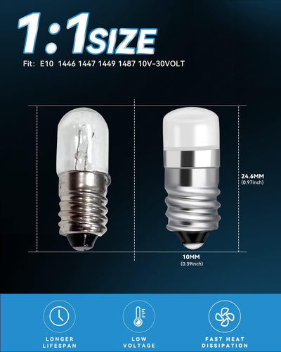 Bombilla LED 10-30V luz blanca paquete 2