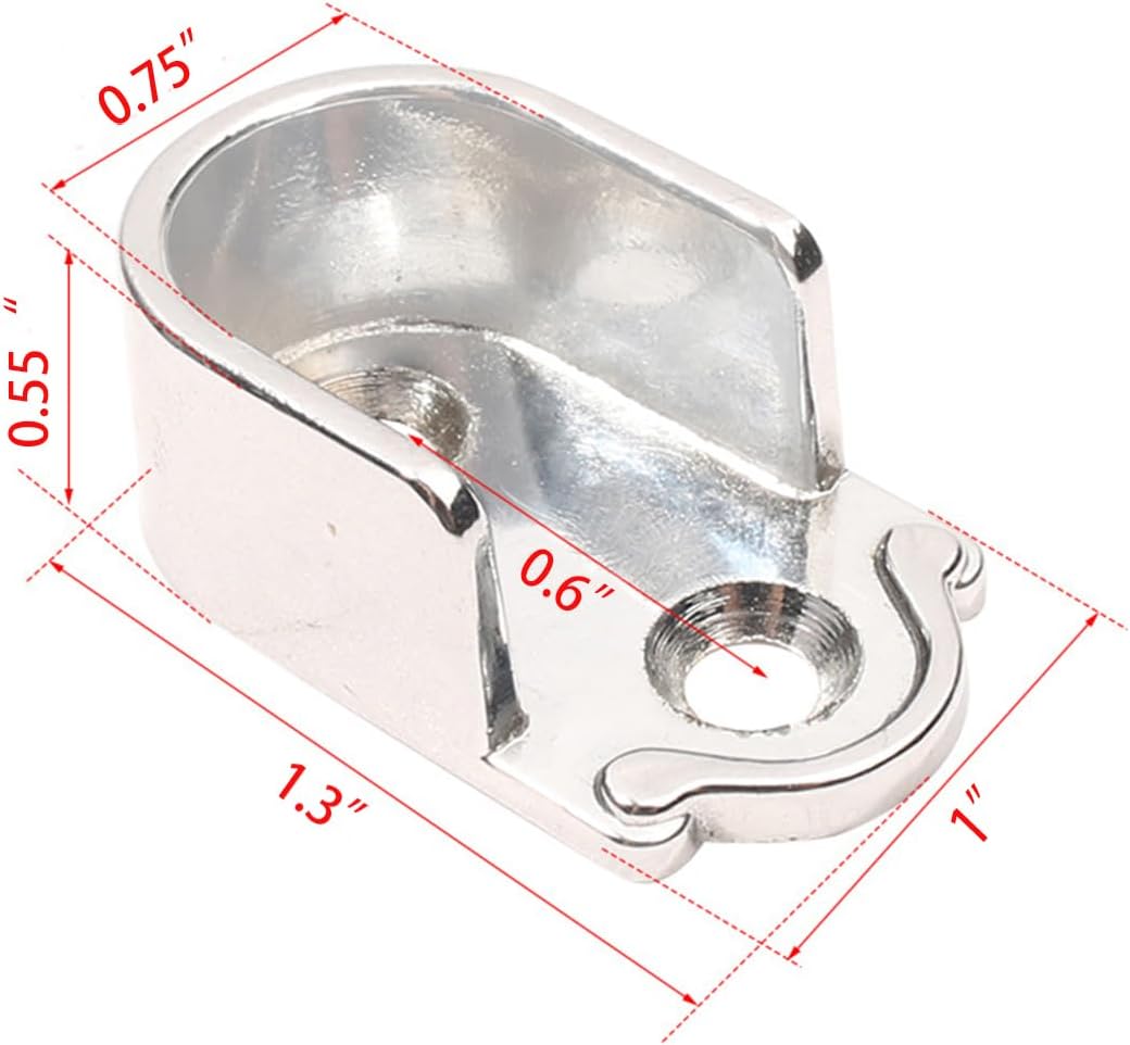 Soporte barra armario 12 pzas forma U para varilla 19mm