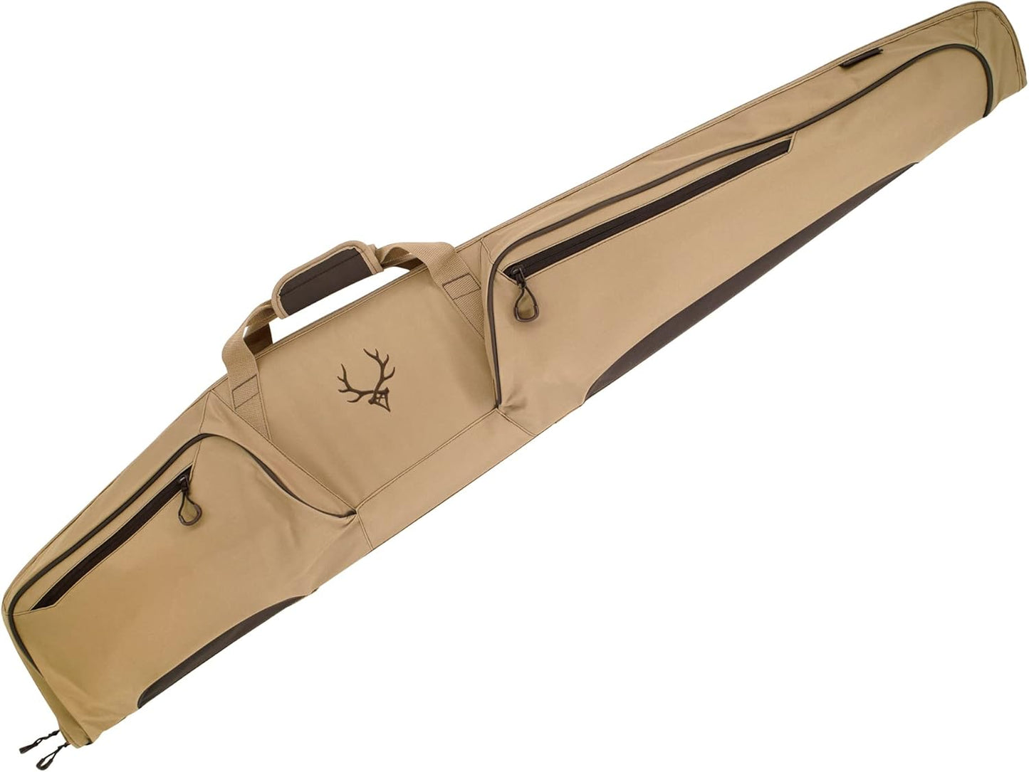 Funda rifle caza 54pulg caqui marrón forro vellón