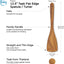 Volante madera teca espátula plana 30cm antiadherente