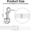 Cuerda halyard 100ft con 4 ganchos zinc para bandera