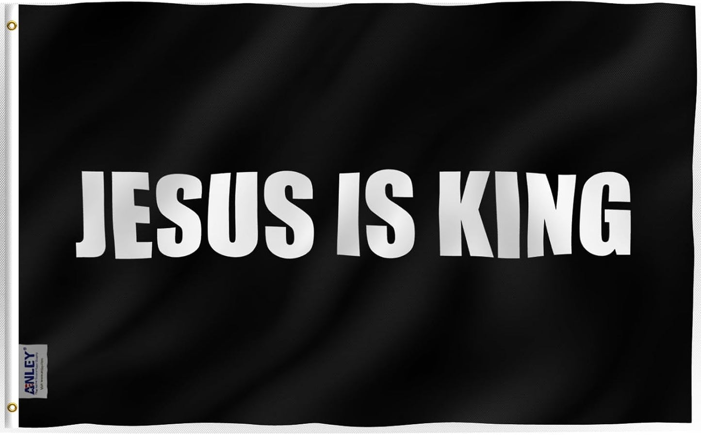 Bandera 3x5ft Jesús es Rey lona poliéster ojales latón