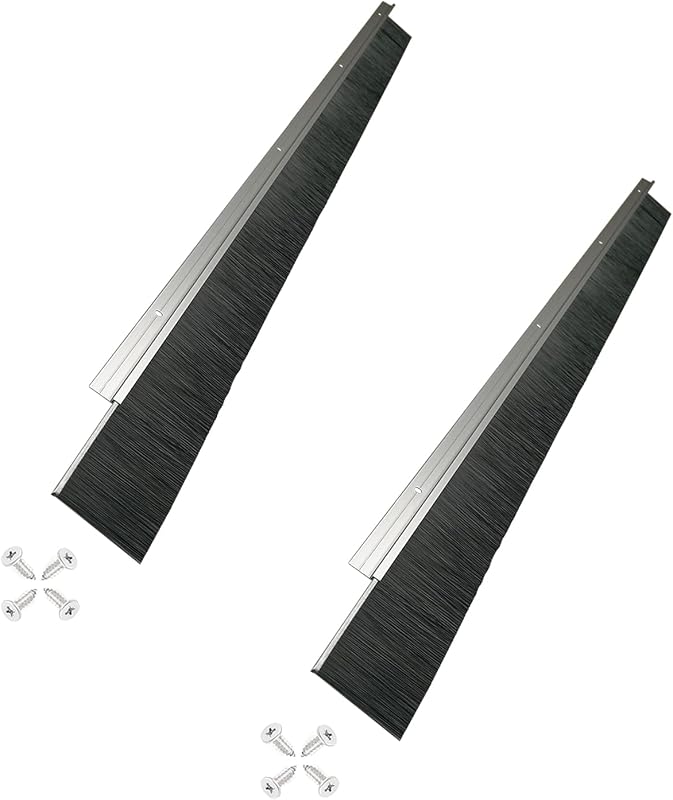 2 Sellos Puerta Garaje Cerdas 2.5x39.37" Anti Polvo
