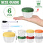 6 Recipientes Plástico 4oz con Tapas Reutiliz.