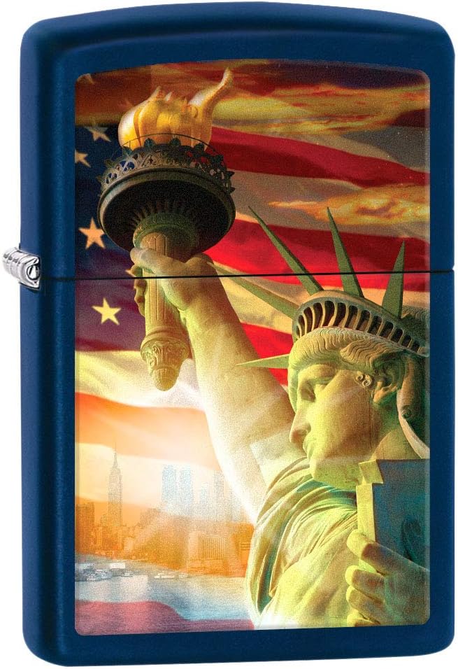Encendedor Estatua Libertad Bandera Azul Marino