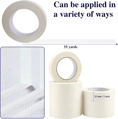 Cinta adhesiva 1pulg 12 rollos para pintor manualidades
