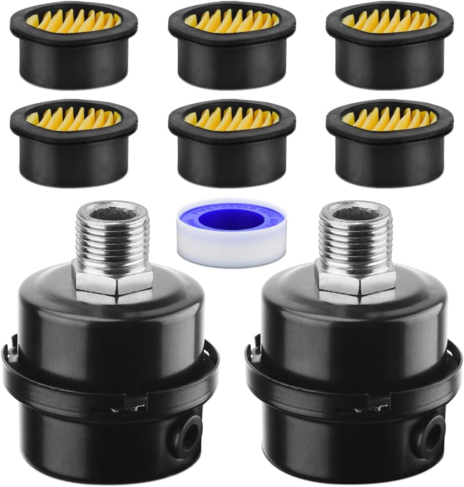 Filtro silenciador compresor aire 0.78pulg 2pzas