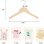 Perchas madera para ropa niños sin pintura gancho flexible