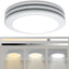 Extractor baño con luz led 3cct 80cfm redondo blanco