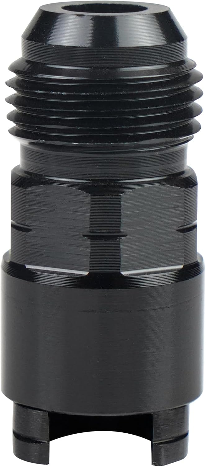 Adaptador manguera combustible 3/8 macho a hembra negro