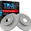 Rotores freno disco ranurados g perforado trasero comp