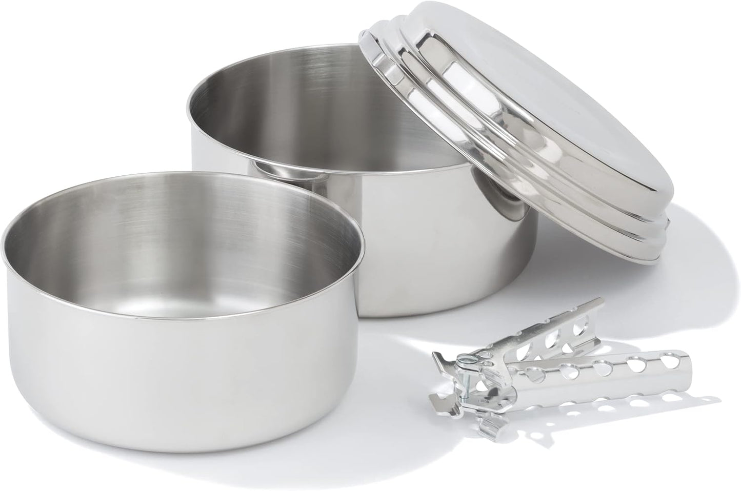 Set ollas camping acero inox