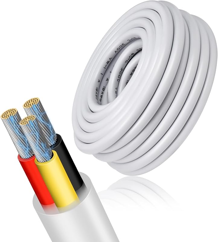 Cable eléctrico 20/3 AWG 100 ft trenzado cobre estañado