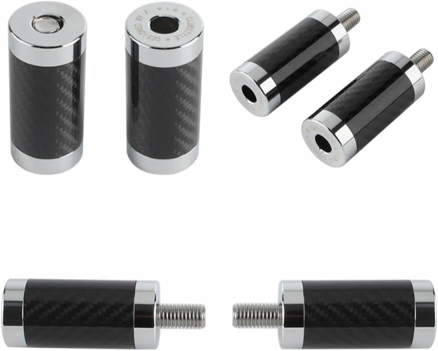 Tornillos aluminio M12x1.2 fibra carbono para barras choque