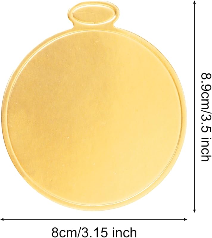 100 Pzas Bandejas Postre 3.5pulg Dorado
