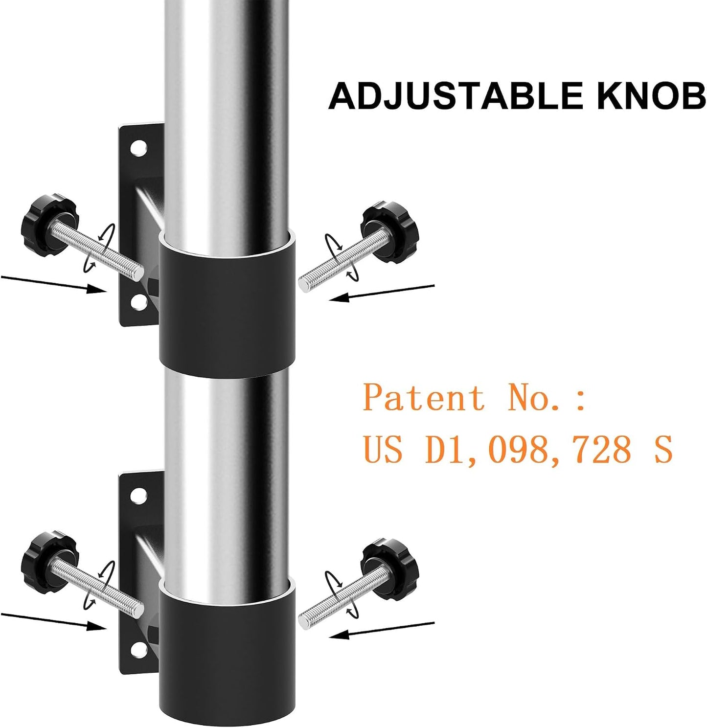 Soporte sombrilla patio ajustable metal abrazadera barandilla