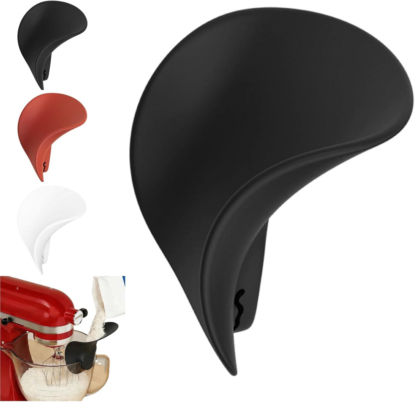 Embudo harina accesorio silicona KitchenAid con clip