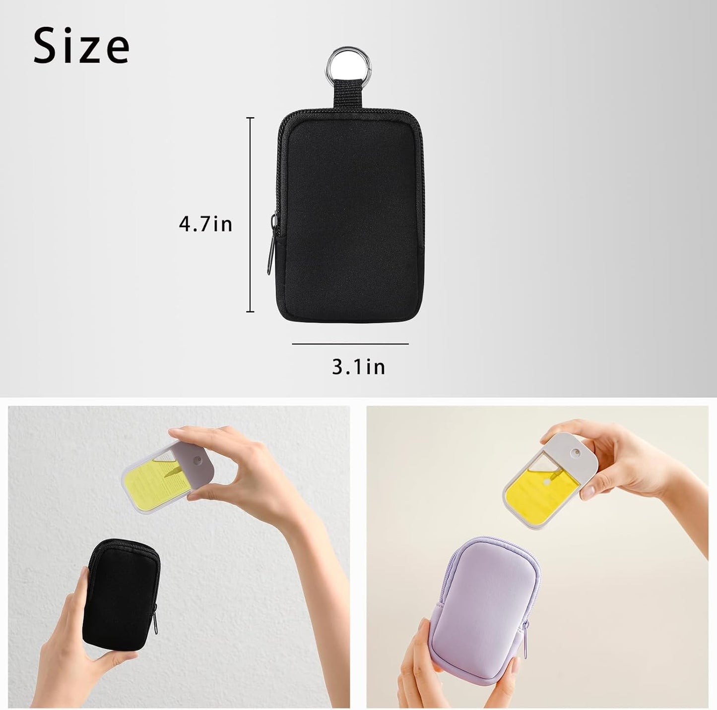 2 Pzas Bolsas Neopreno con Cremallera Organizador Viaje