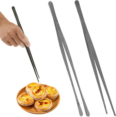 2 Pinzas Acero Inox 12pulg Profesionales Barbacoa