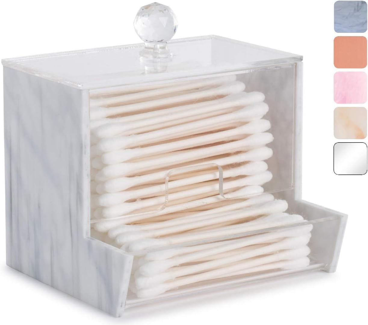 Soporte acrílico para hisopos Qtip baño moderno