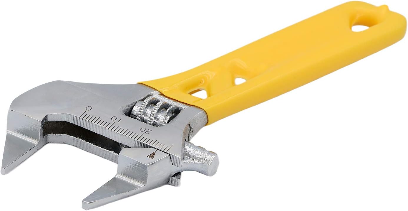 Llave ajustable delgada 4-5 pulg negra metal