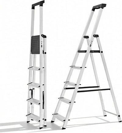 Escalera plegable aluminio 5 escalones 330lb antideslizante