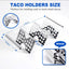 Set 6 soportes taco acero inox para 3 tacos cada uno
