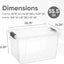 Caja plástico transparente 49qt con tapa apilable sin BPA