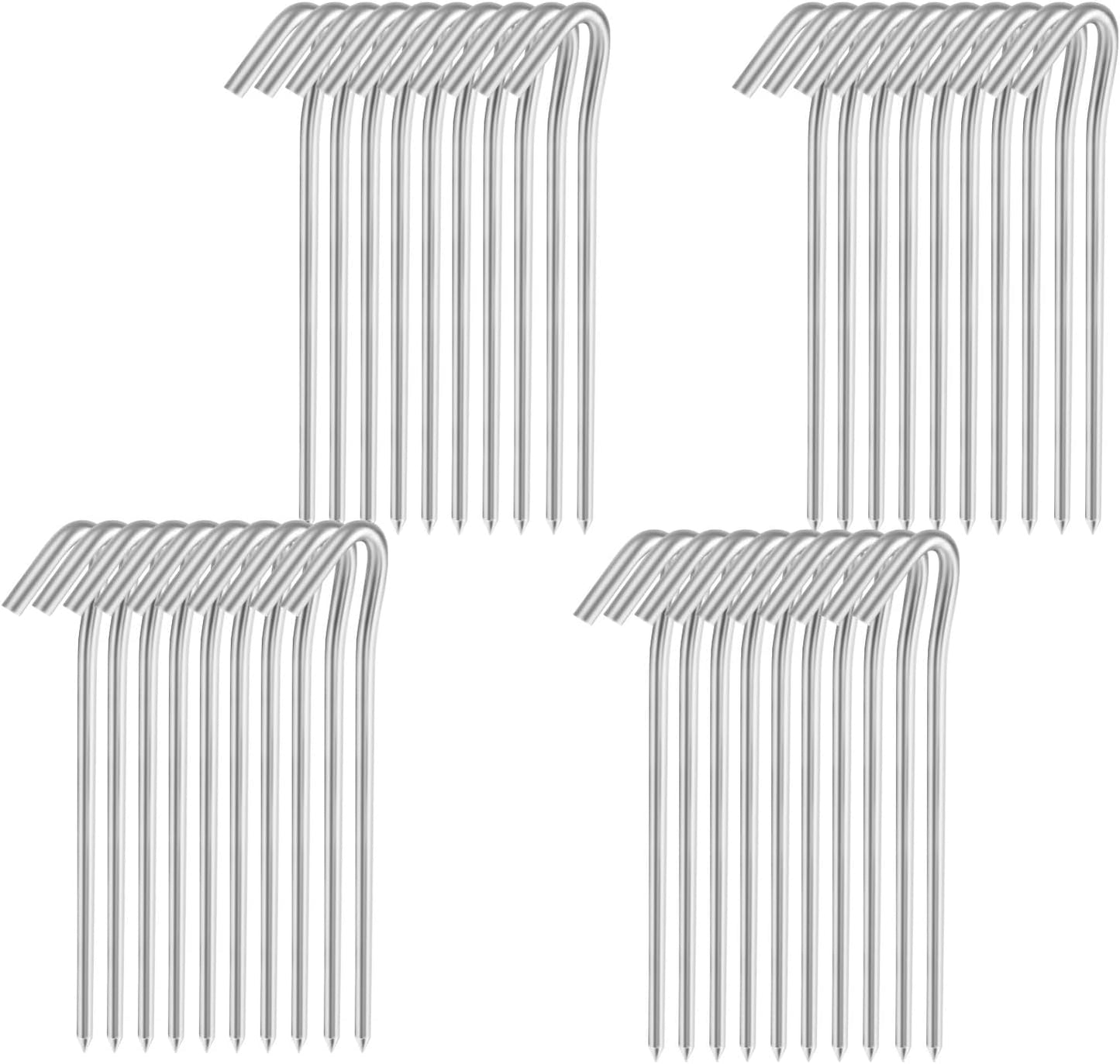Estacas tienda campaña 7pulg metal galvanizado 40uds