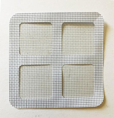 Parche autoadhesivo para puerta ventana 4x4pulg gris set 10