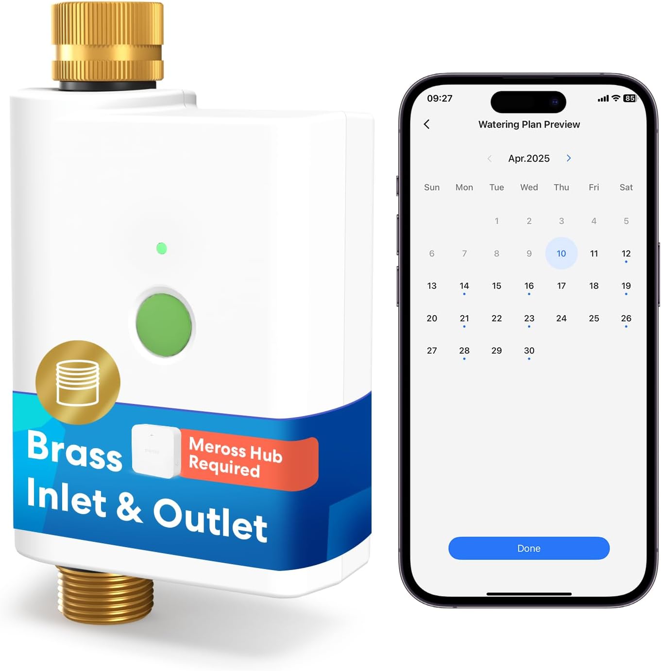 Temporizador manguera WiFi Homekit Alexa jardín