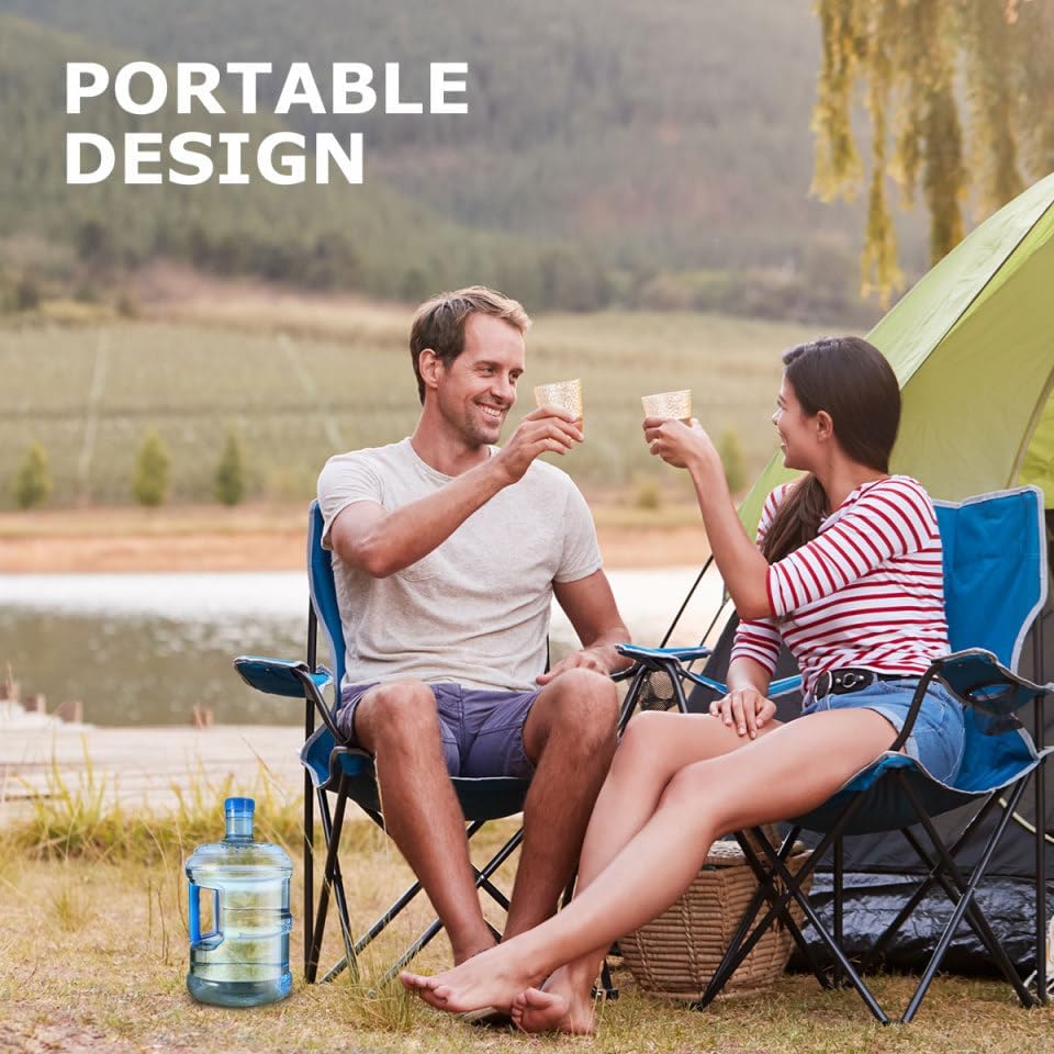 Botella agua plástico 5L con asa para acampar