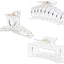 Clips garra transparentes para cabello mujer 3uds