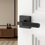 4 Manijas Puerta Interior Negro Palanca Dormitorio Baño