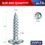 Tornillo madera #8x3/4 250pzas acero aleación cabeza armadura