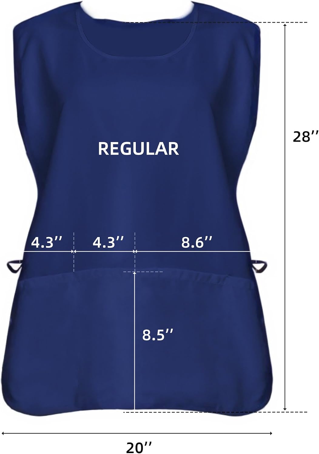 Delantal Unisex Waterdrop con 3 Bolsillos