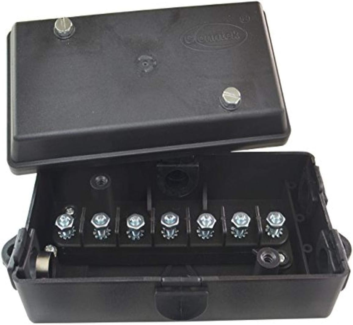 Caja conexiones remolque 6-7 polos resistente negro