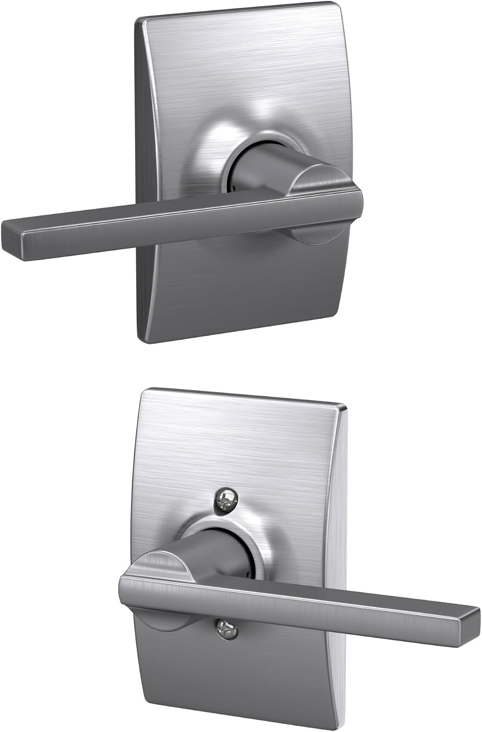 Manilla puerta cerradura paso cromo satinado
