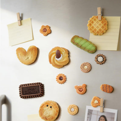 14 Imanes nevera resina galletas decoración colorida