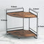 Organiz. baño 2 niveles estante esquinero madera