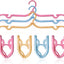 12 Perchas Plegables Viaje Tendedero Ropa 3 Colores