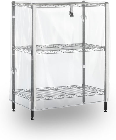Cubierta estantería alambre 24x14x30" PVC 3 niveles