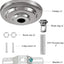 Kit dosel luminaria 5.3pulg 5.9ft cadena cromado