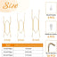 9 Ganchos Acero Inox para Placas Pared 6-11pulg Dorado