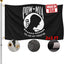Bandera doble cara 2x3ft exterior negra 3 capas ojales latón