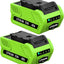 2 Baterías 40V 6.0Ah Repuesto Greenworks Comp 40V