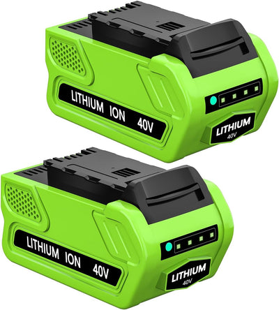 2 Baterías 40V 6.0Ah Repuesto Greenworks Comp 40V