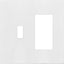 Placa pared interruptor palanca 4.68x4.73pulg blanco